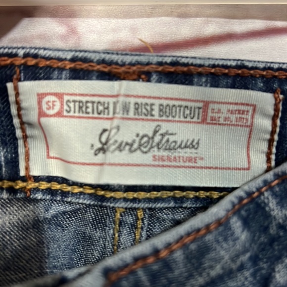 Levi Strauss stretch low rise bootcut MISSES 12M lived in blue jeans - Picture 8 of 9